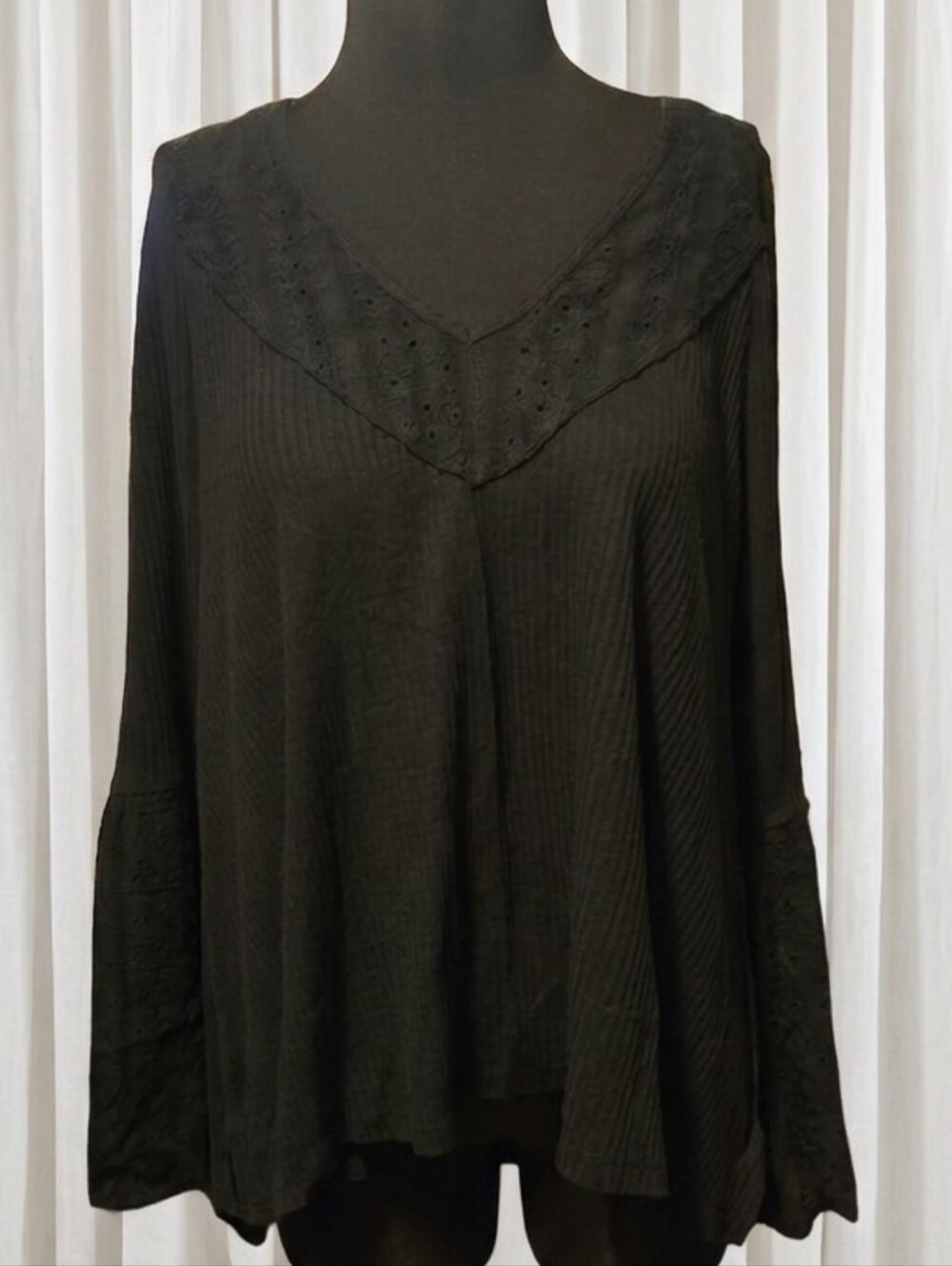 Free People Parisian Night Black Top